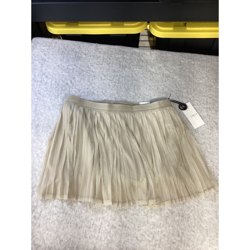 CALIA Court High-Rise Skort Khaki Sand Pleated Tennis Skirt XXL WAX15225W